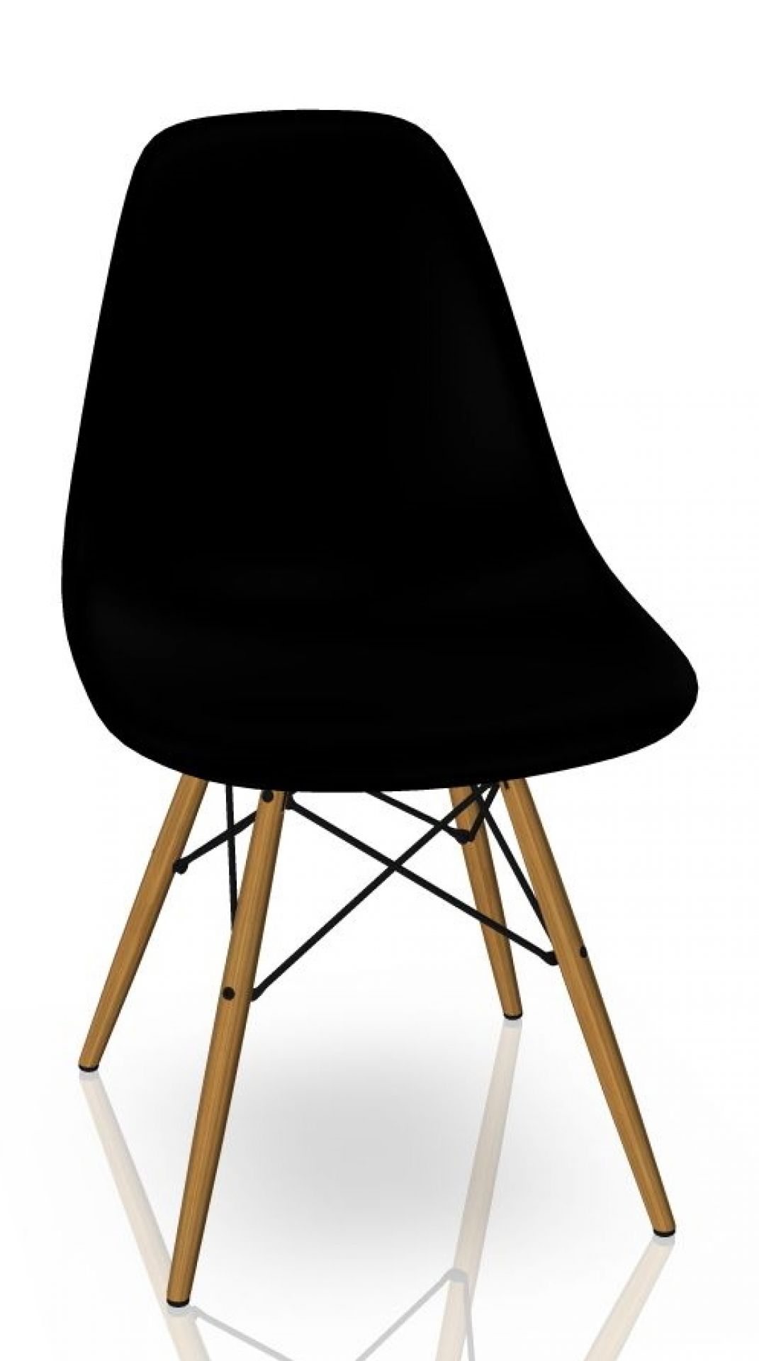 Eames Plastic Side Chair DSW Chair Vitra Ash honey colored - deep black